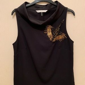 Trina Turk sleeveless blouse with jeweled detail